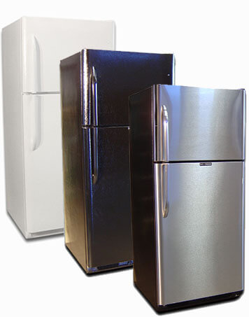 fridge and gas stove set