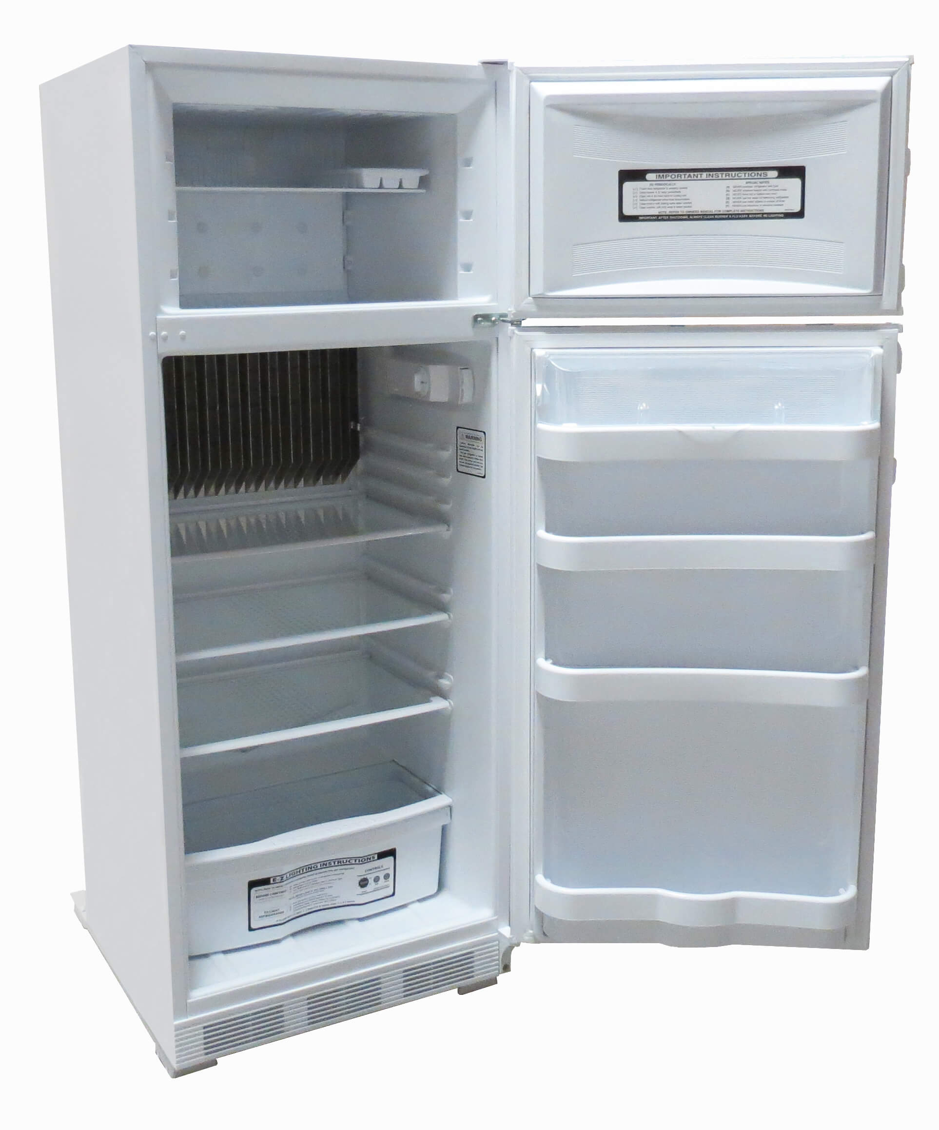 fridge and gas stove set