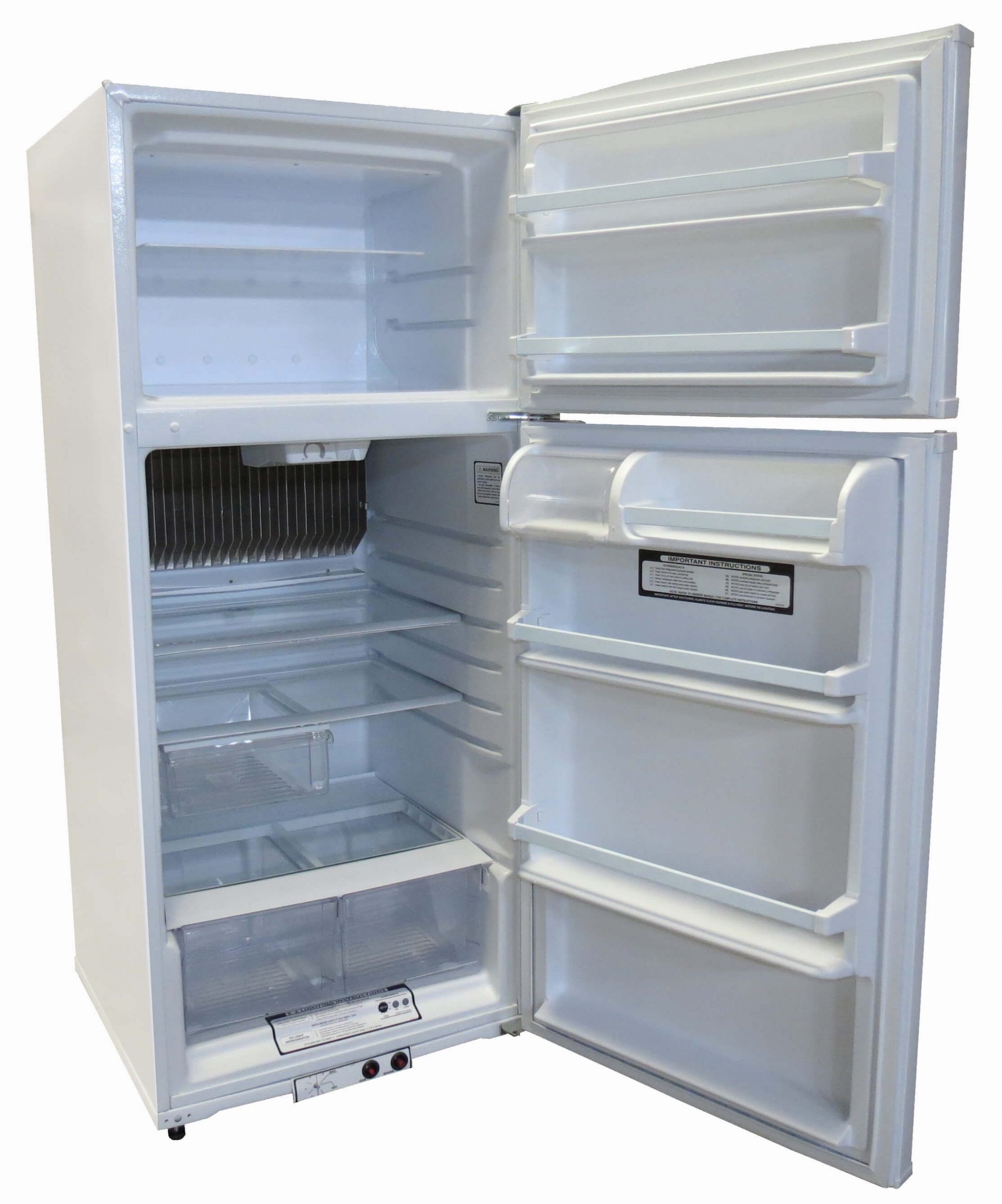 fridge and gas stove set