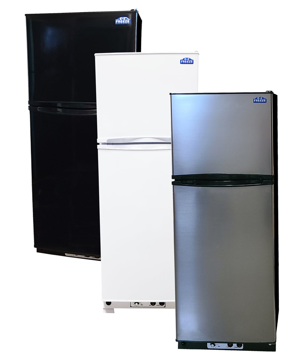 EZ Freeze EZ11, compact size propane gas fridge. Economy size and price.